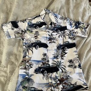 Men's Candy Tropical Print Short Sleeve Shirt